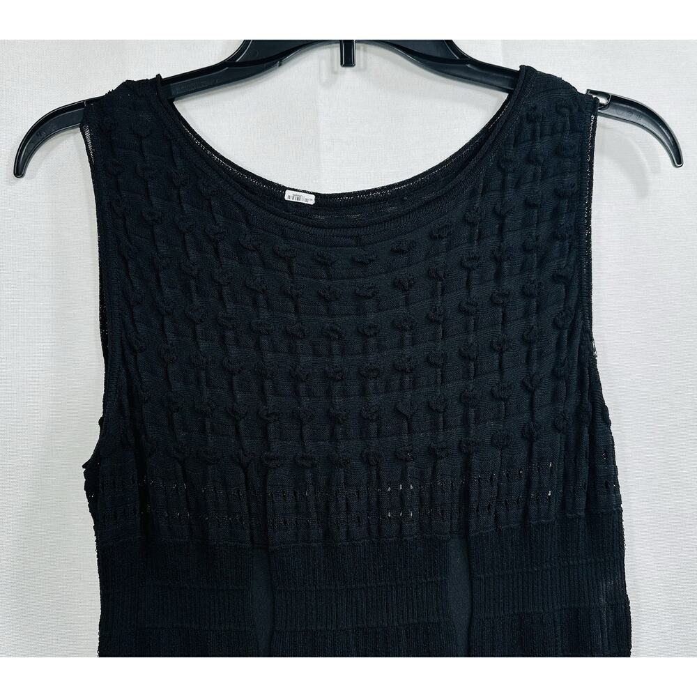 Roberto Cavalli Women’s Designer Black Crochet Knit Tiered Ruffle Dress Size 44 - Picture 3 of 13
